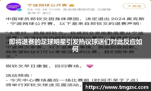即将退赛的足球明星引发热议球迷们对此反应如何